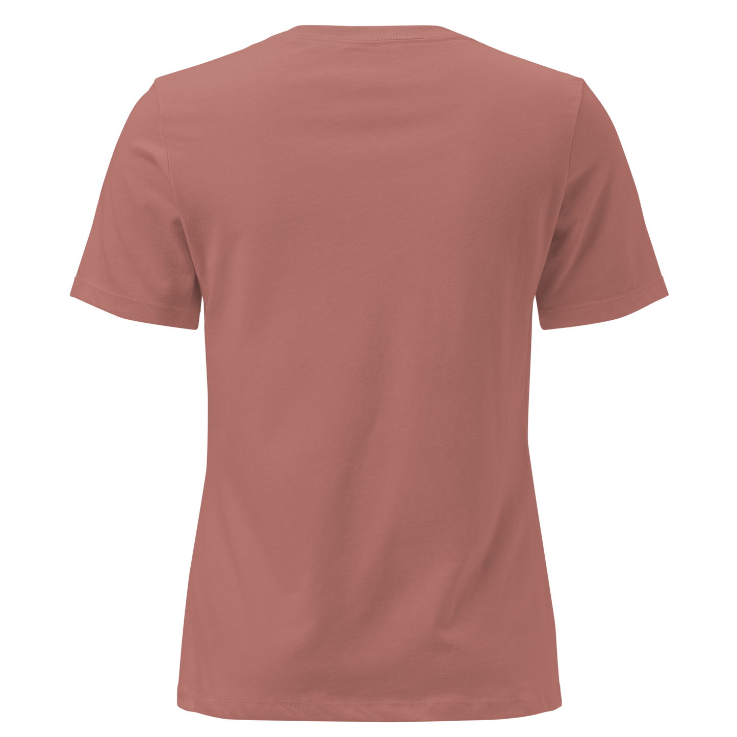 Women's t-shirt with graphic of a cowgirl, desert landscape, sun, cacti, and rose #mauve