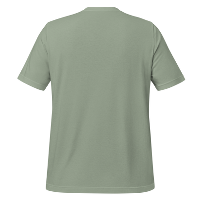 Sage t-shirt with graphic of bull skull, aztec pattern, and words howdy across the top #sage