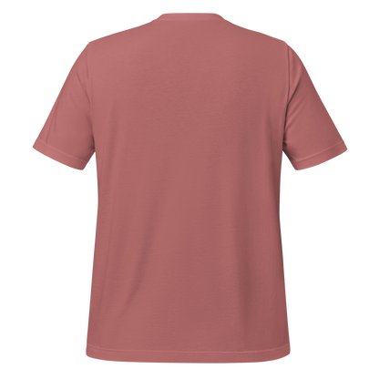 Mauve t-shirt with graphic of bull skull, aztec pattern, and words howdy across the top #mauve