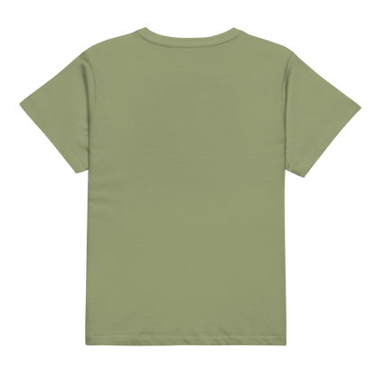 Women's t-shirt with cowgirl, longhorn skull, desert landscape and words Let's Get Western #artichoke
