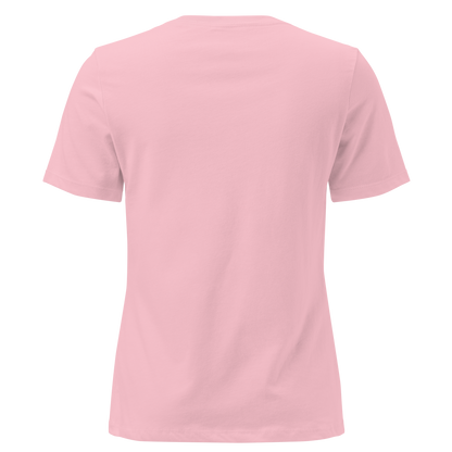 Pink t-shirt with graphic of a bar scene, bull skull shaped disco ball, and words meet me at a dancehall, all in gray #pink