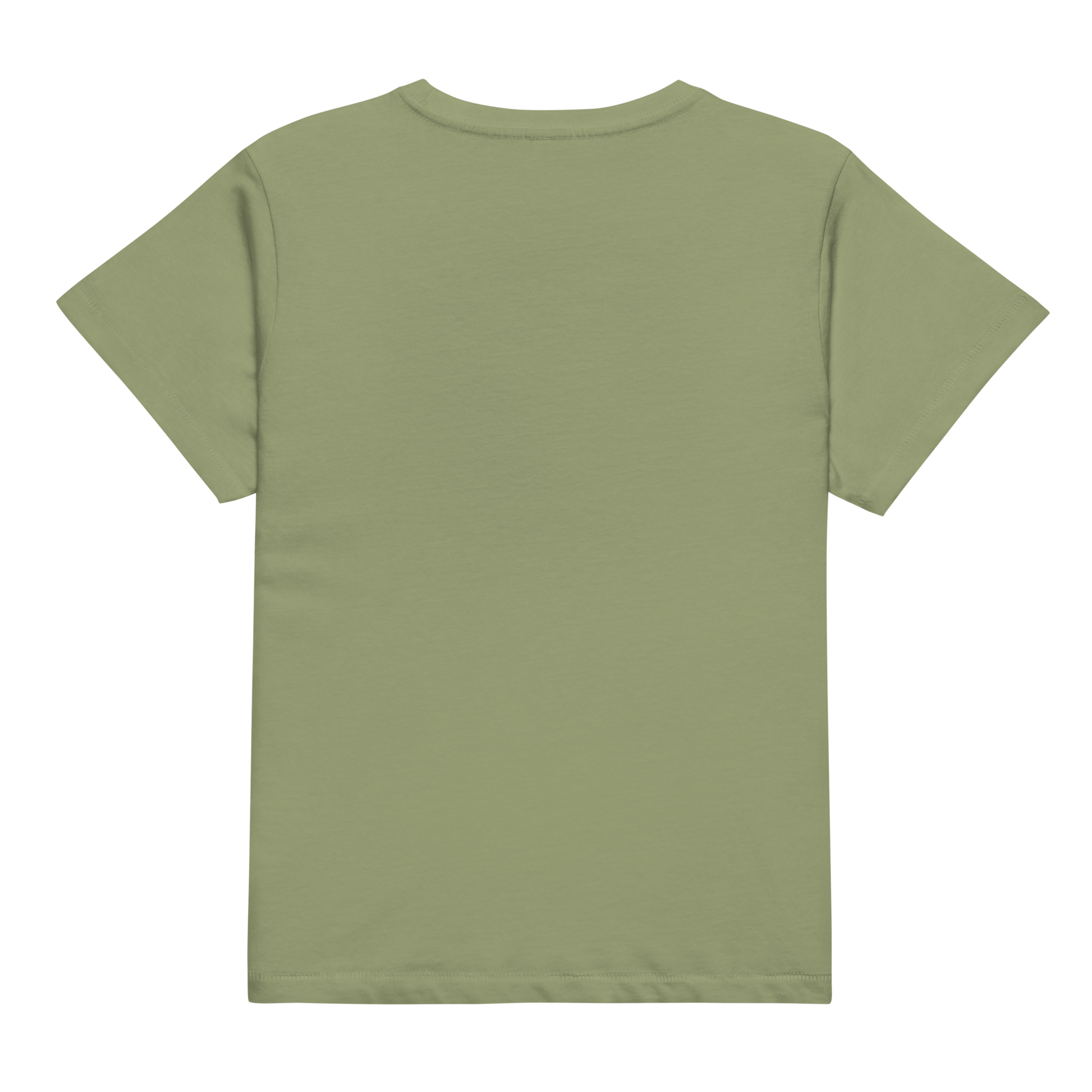 Artichoke t-shirt with graphic of a cowgirl, clouds, one mountain, and cacti #artichoke