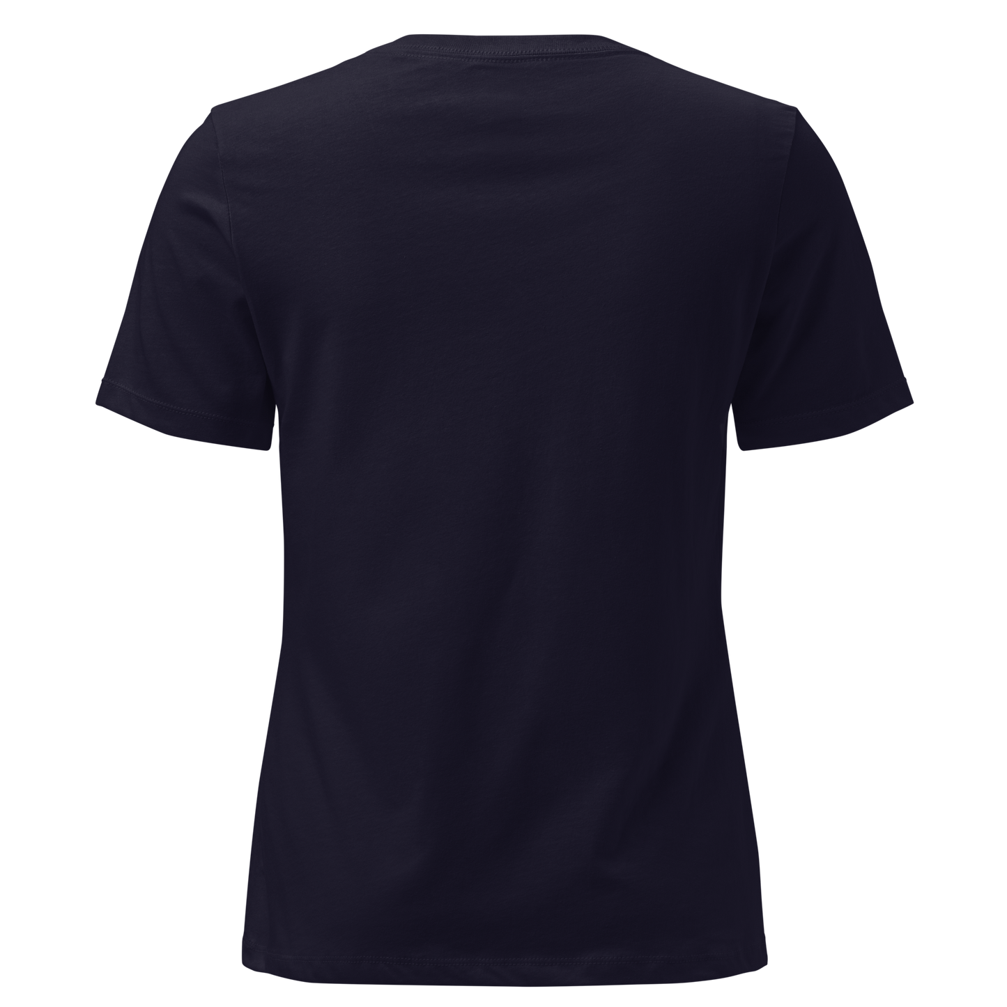 Women's t-shirt with mountains, bull skull, and Aztec pattern graphic #navy