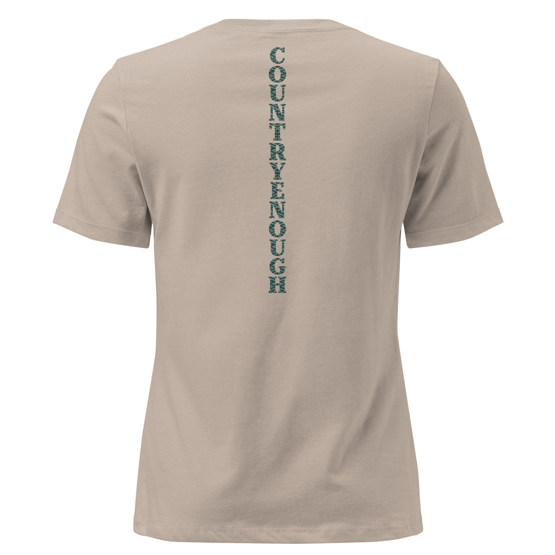 Heather Stone t-shirt with dark green bull skull and mirrored cacti on a desert landscape #heatherstone