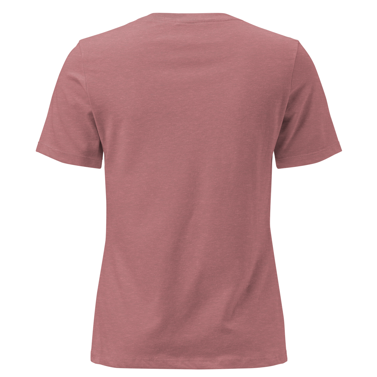 Heather Mauve t-shirt with graphic of a cowgirl on a horse, lassoing, in front of a desert landscape with words this ain't my first rodeo above #heathermauve